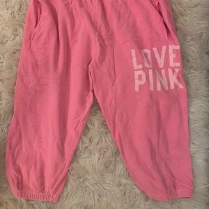 PINK crop sweats